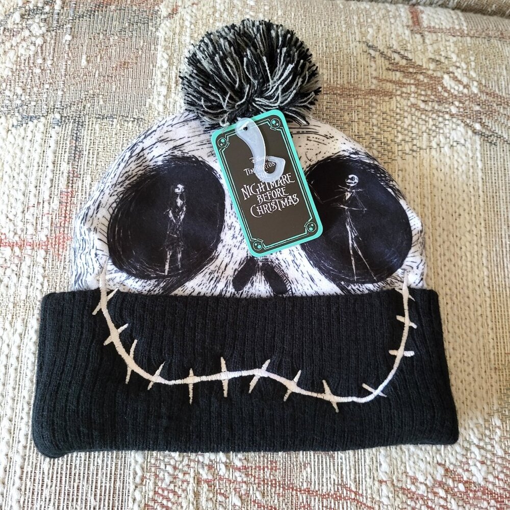 *NEW* TIM BURTON'S THE NIGHTMARE BEFORE CHRISTMAS Jack & Sally Toque/Winter Hat
